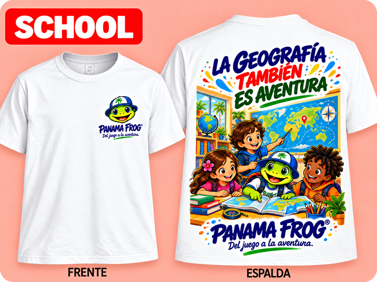 PANAMA FROG KIDS SCHOOL 04 – geografía – mockup con margen real de impresión