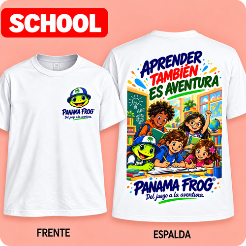 PANAMA FROG KIDS SCHOOL – frente y espalda con márgenes reales de impresión